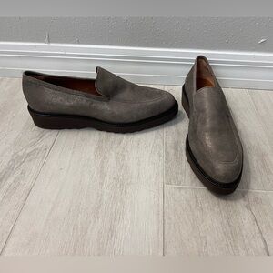 AQUATALIA Kelsey Metallic Platform Leather Loafers Size 10 NEW!